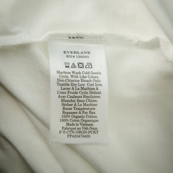 Everlane Size XL White Essential Box Cut Crew Neck Short Sleeve Cotton Knit Top - Picture 8 of 9